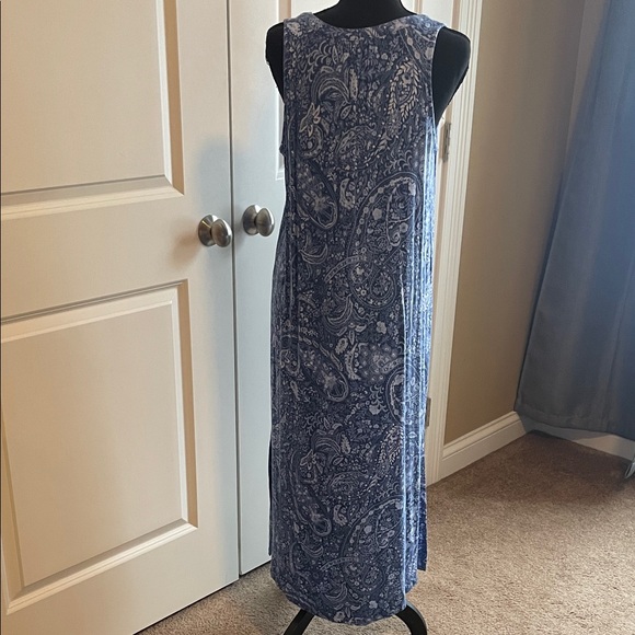 Lauren Ralph Lauren Blue Paisley Maxi Nightgown Size Medium - Picture 6 of 8